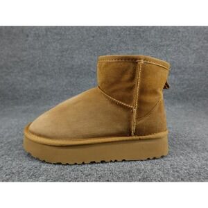 UGG Classic Ultra Mini Platform Boots Women 11 Chestnut Good Suede Sheepskin